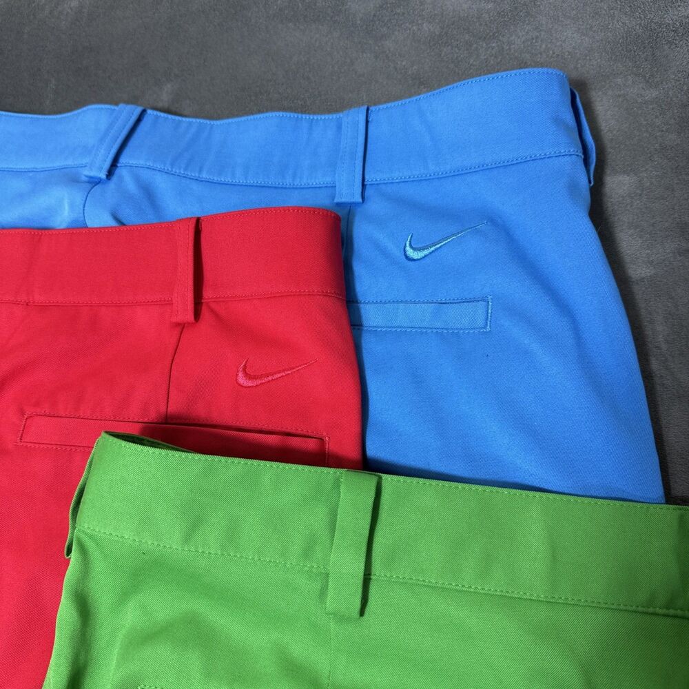 Nike Golf Tour Performance Men’s Shorts 4 PAIR Size 36 Blue Red Green Coral